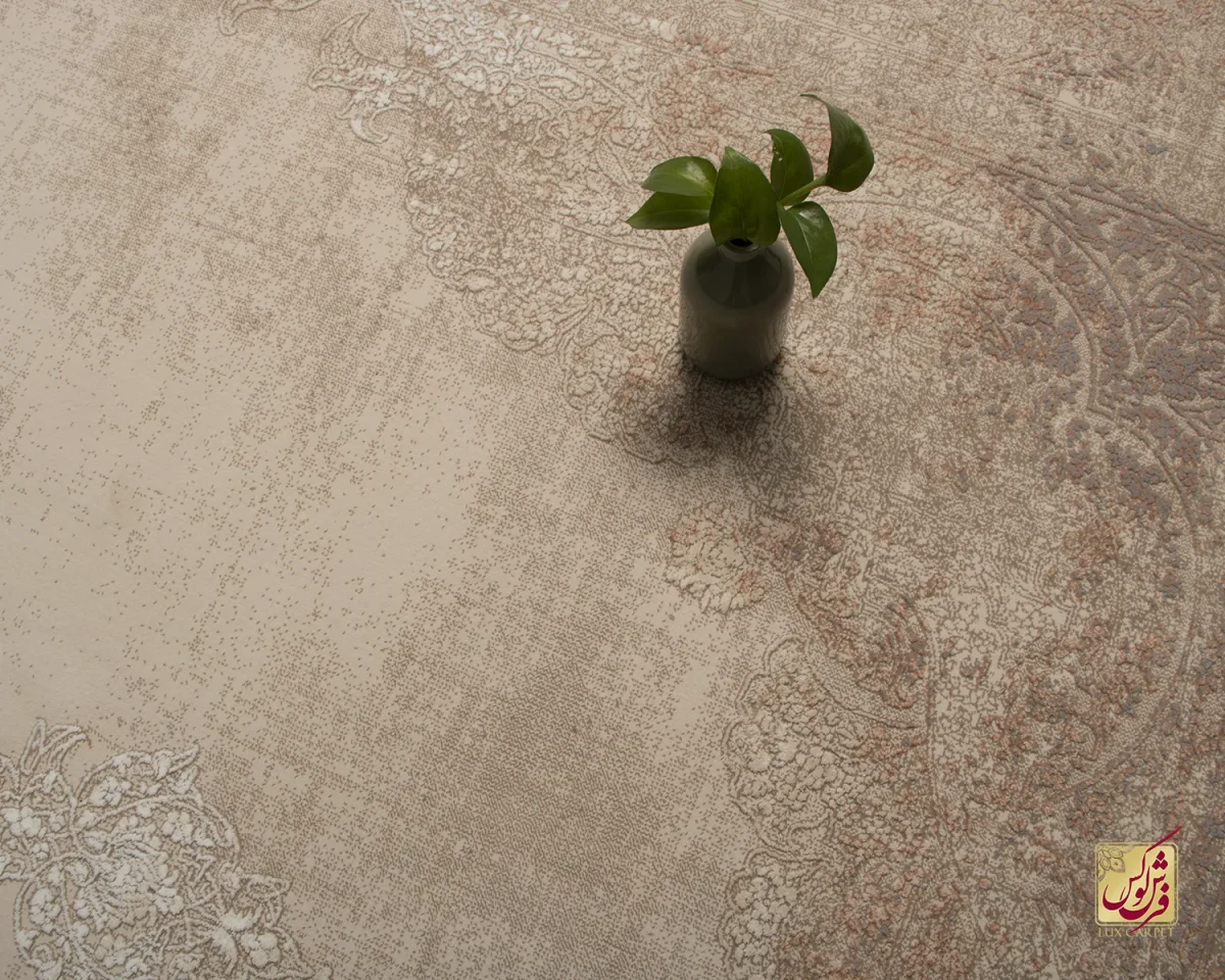 فرش وینتیج 9118 نسکافه‌ای صدفی - تصویر 10