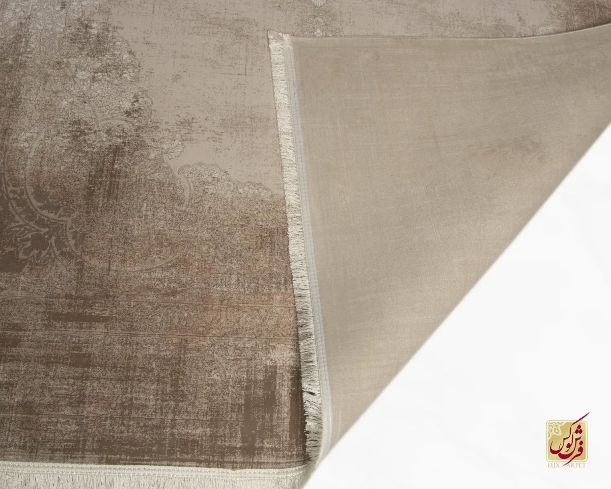 فرش وینتیج 9118 نسکافه‌ای صدفی - تصویر 11