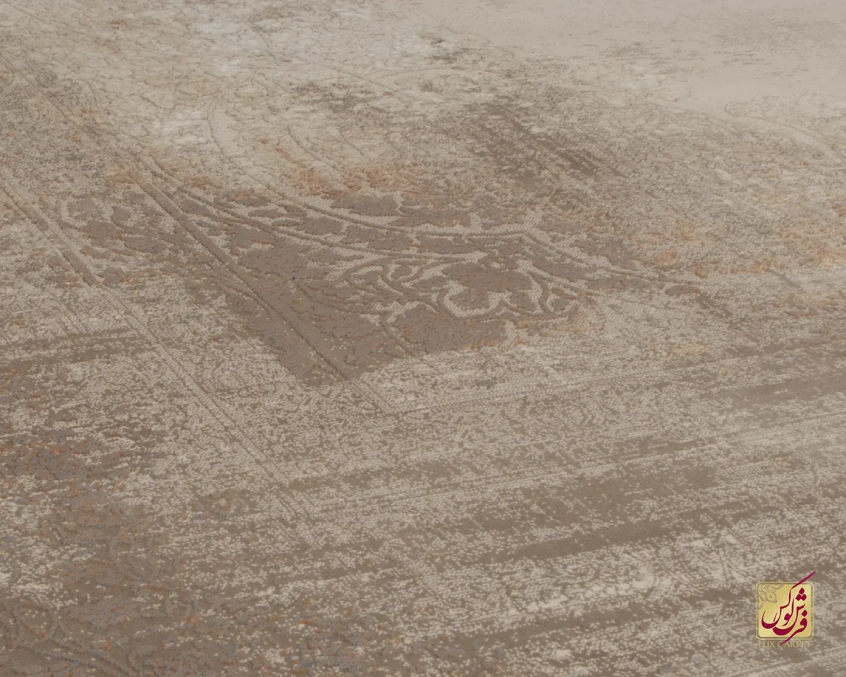 فرش وینتیج 9118 نسکافه‌ای صدفی - تصویر 5