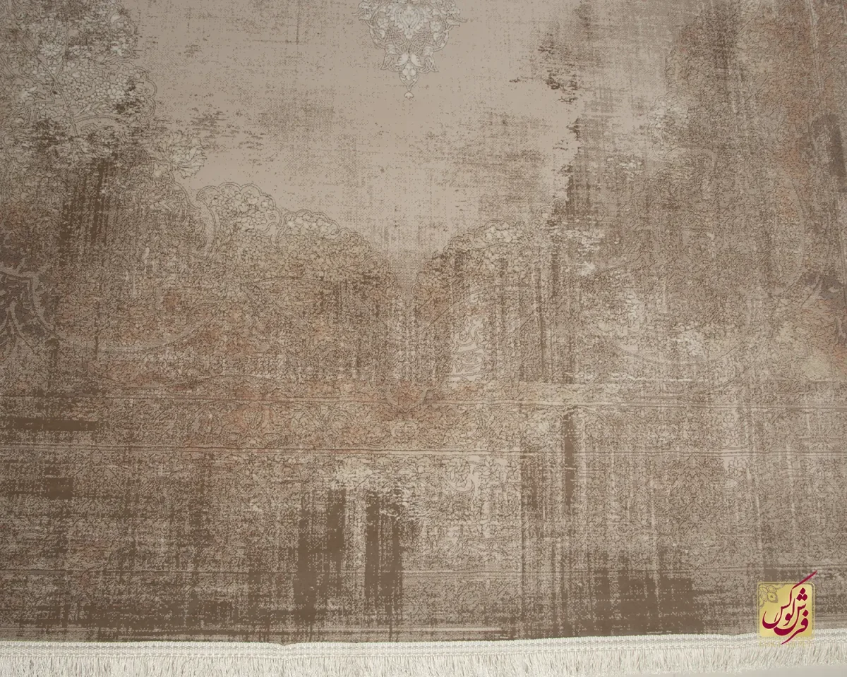 فرش وینتیج 9118 نسکافه‌ای صدفی - تصویر 6