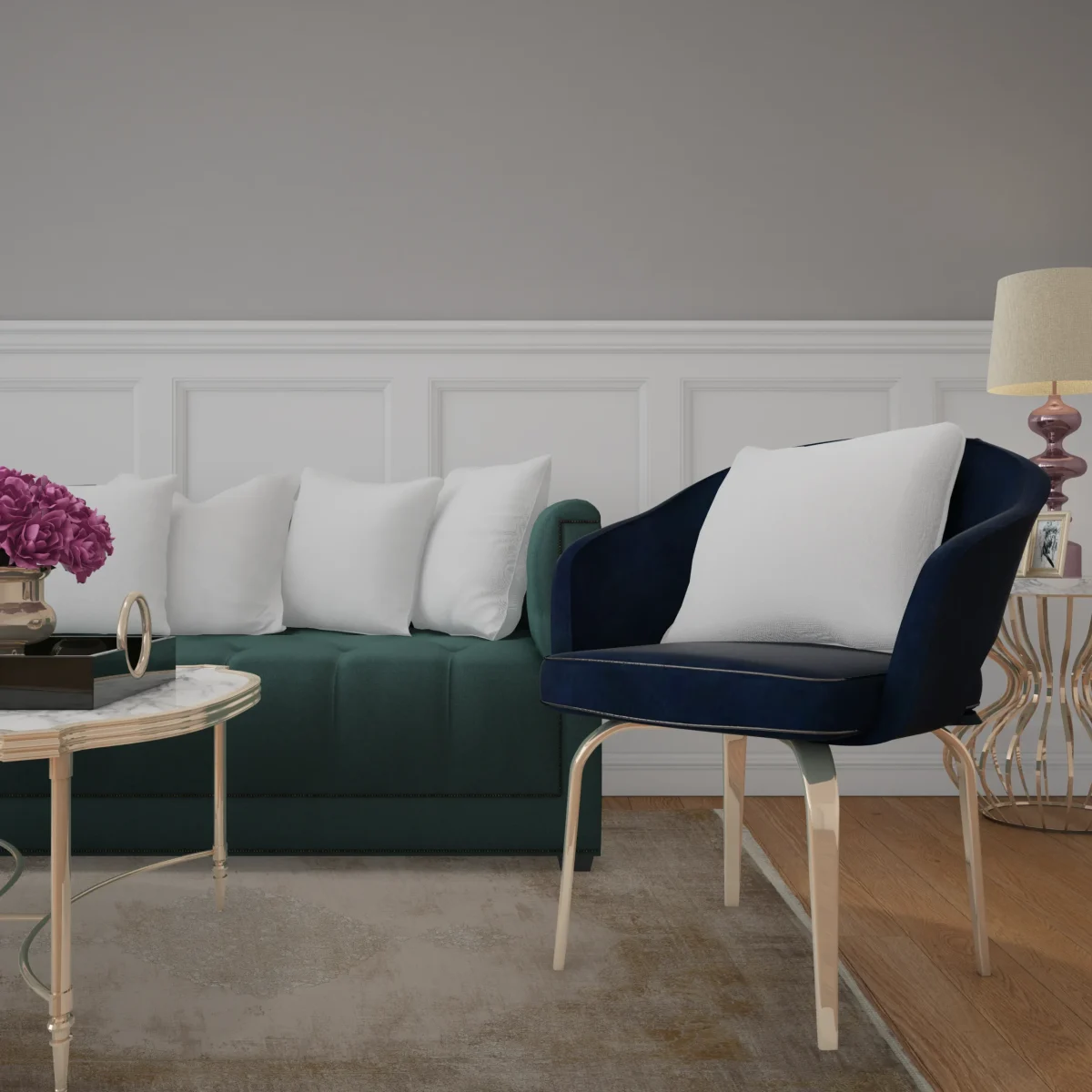 فرش وینتیج 9118 نسکافه‌ای صدفی - تصویر 12