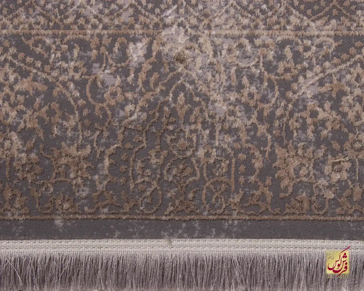 فرش وینتیج 9306 طوسی نسکافه‌ای - تصویر 6