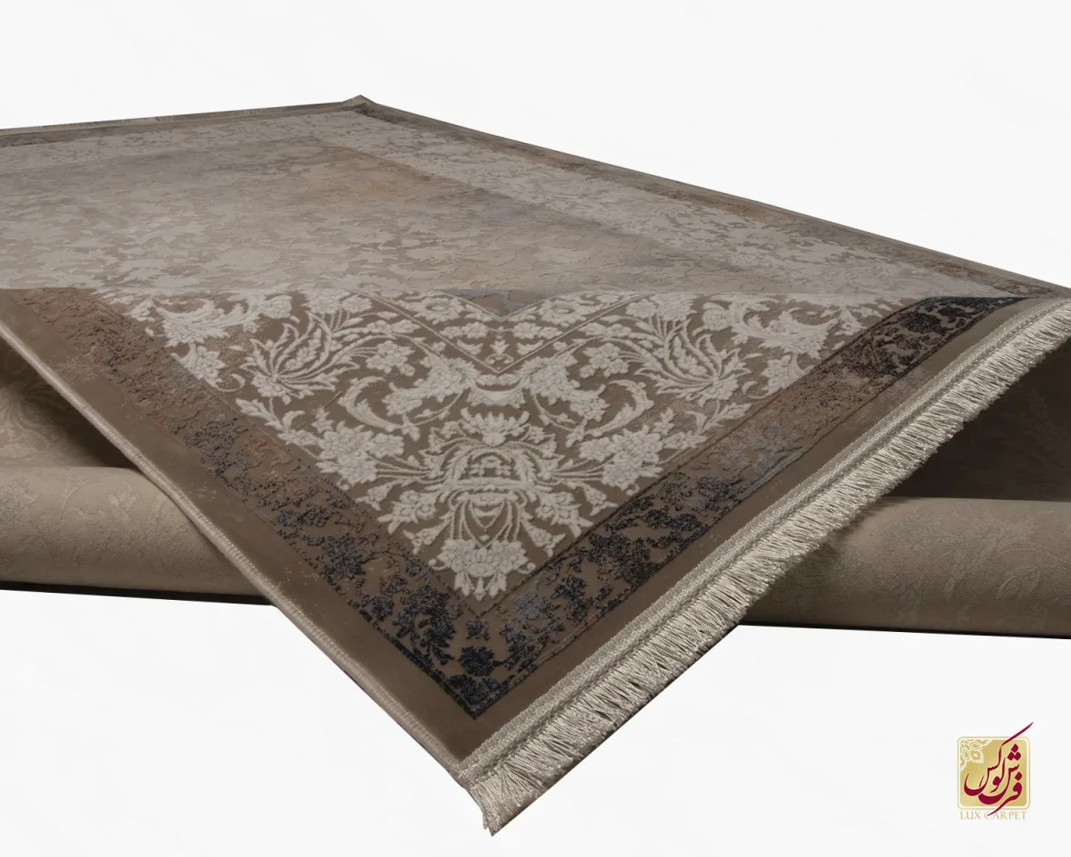فرش وینتیج 9411 قهوه‌ای کرم - تصویر 2