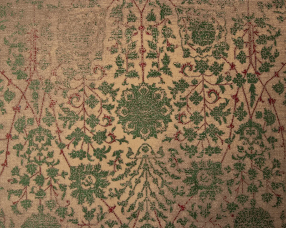 فرش وینتیج HR 161 نسکافه‌ای سبز - تصویر 5