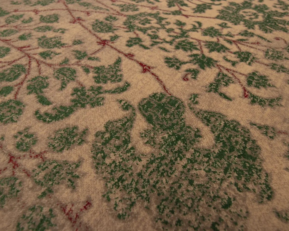 فرش وینتیج HR 161 نسکافه‌ای سبز - تصویر 7