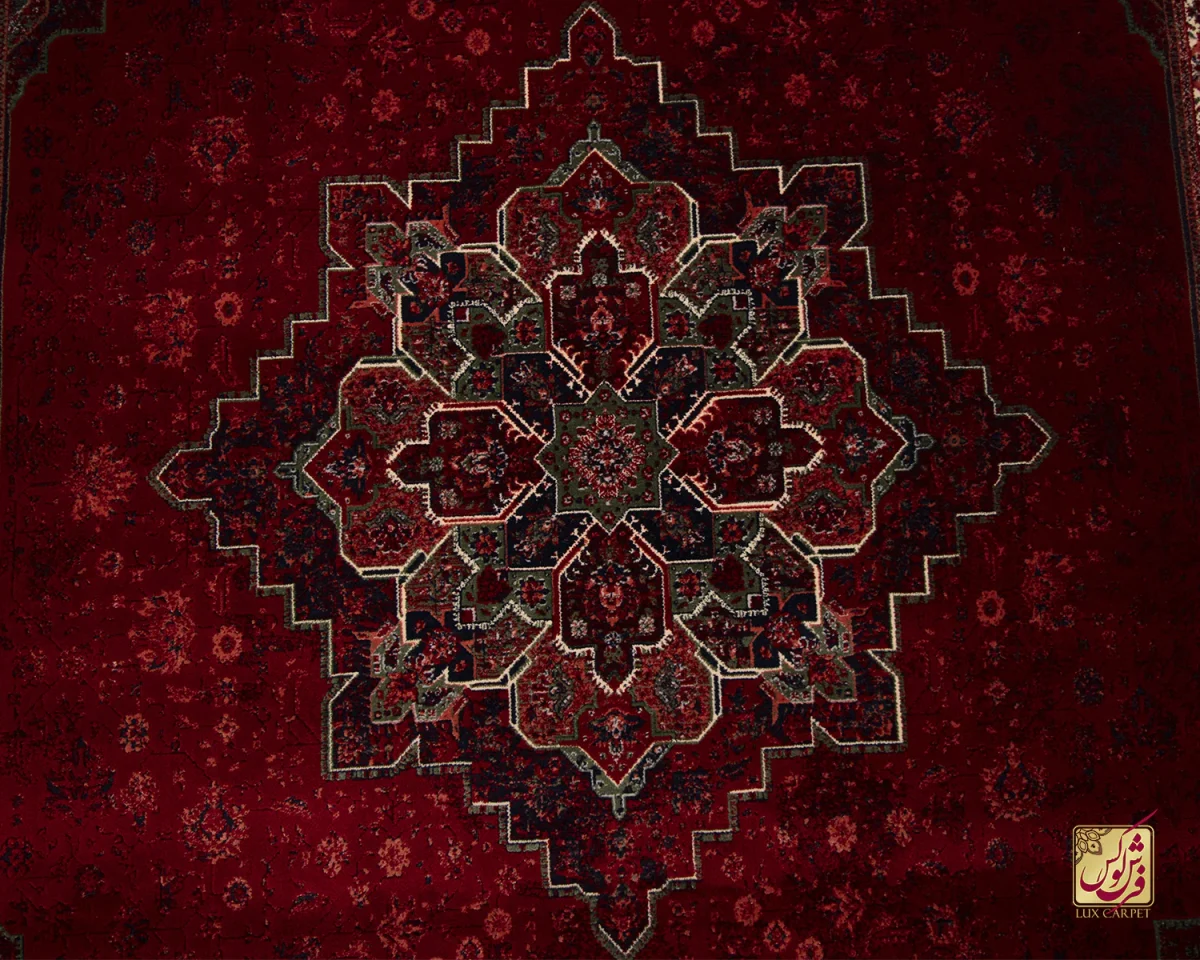 فرش وینتیج هریس LG قرمز - تصویر 8