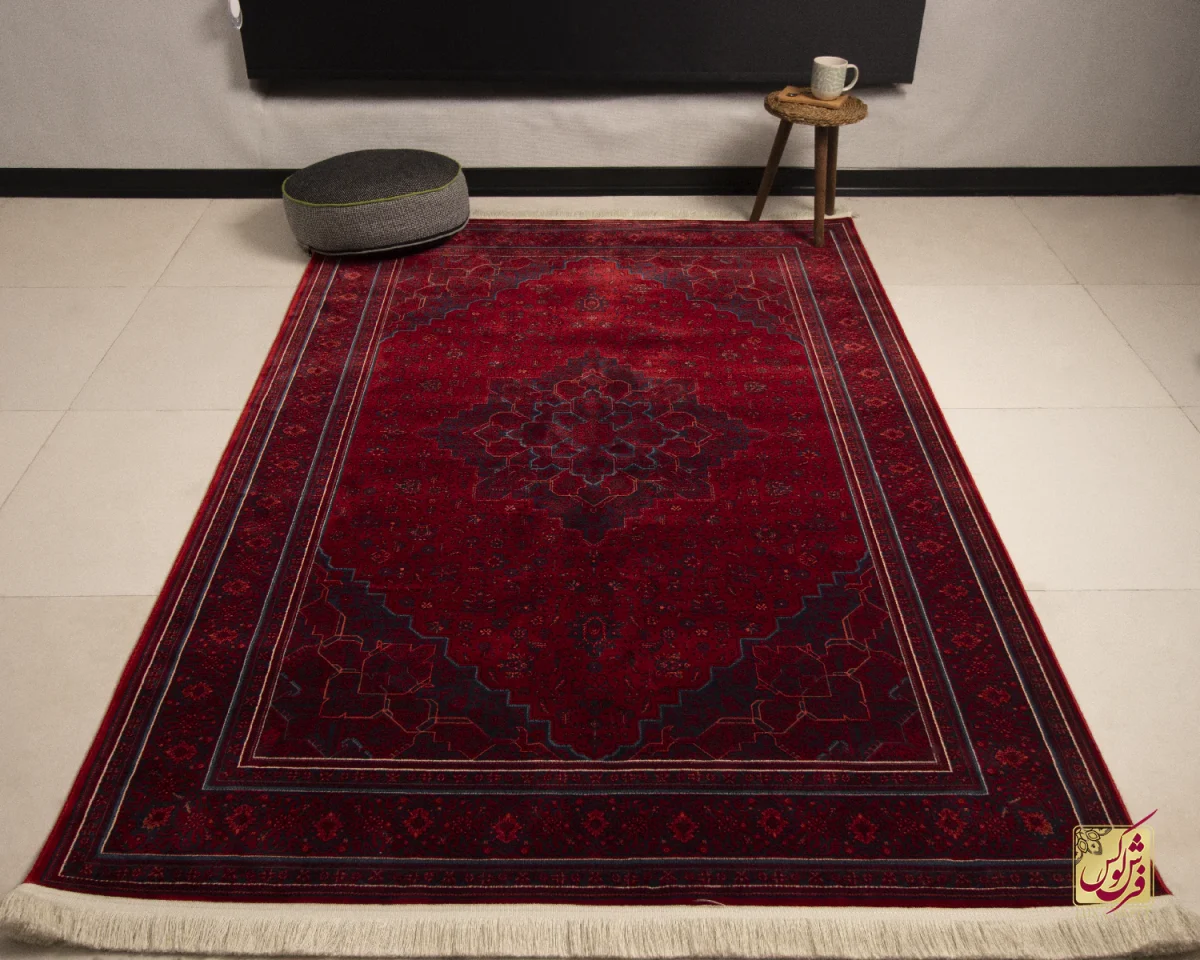 فرش وینتیج هریس LSK لاکی سرمه ای - تصویر 2