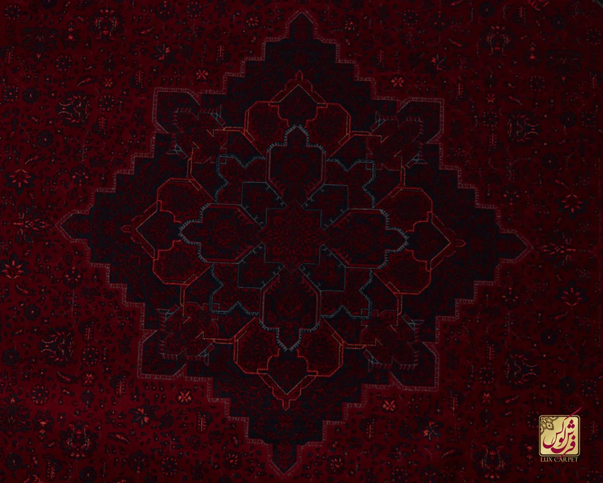 فرش وینتیج هریس LSK لاکی سرمه ای - تصویر 8