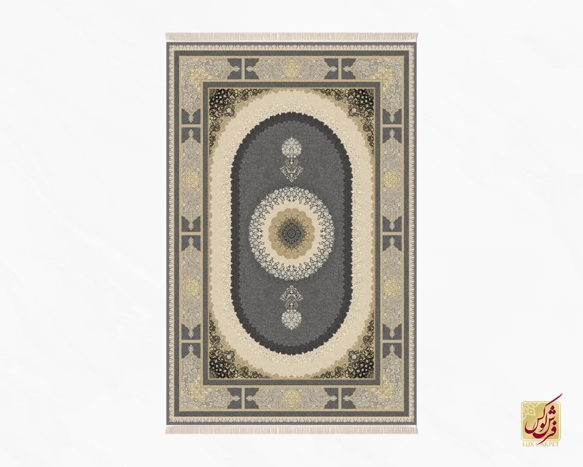 فرش کلاسیک 6029 نقره ای - تصویر 2