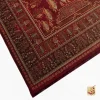 فرش ابریشم ماشینی T1060 لاکی - تصویر 3
