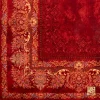 فرش ابریشم ماشینی X1969 قرمز لاکی - تصویر 7
