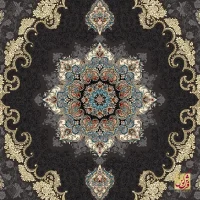 فرش کلاسیک 6027 ذغالی - تصویر 4