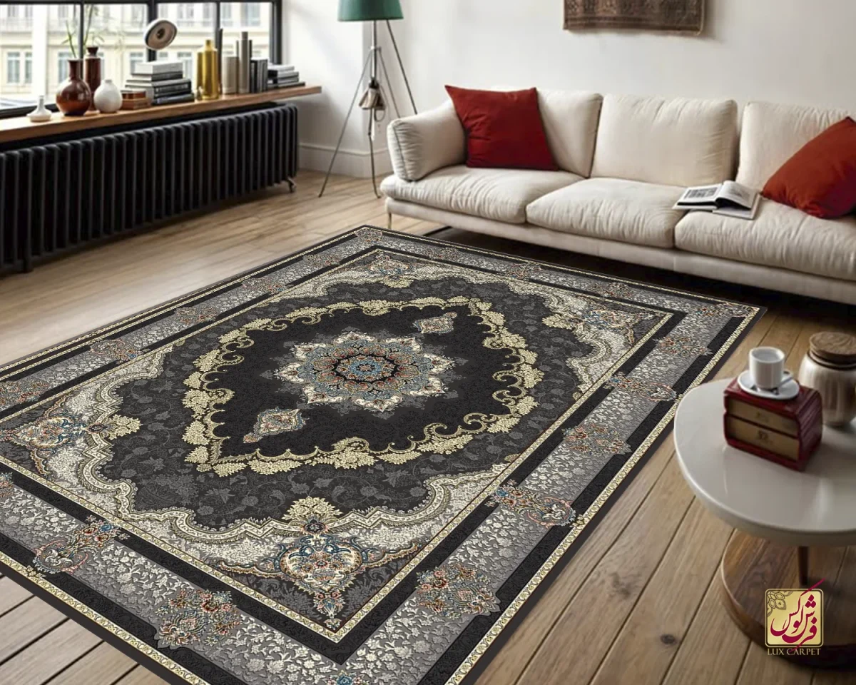 ZOGHALI-4-4.webp فرش کلاسیک 6027 ذغالی - تصویر 1