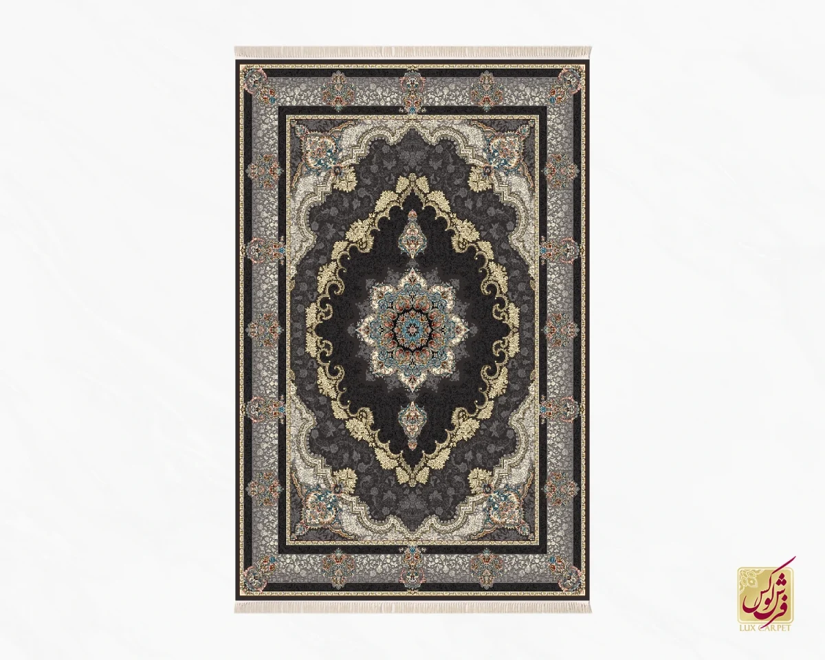 فرش کلاسیک 6027 ذغالی - تصویر 2