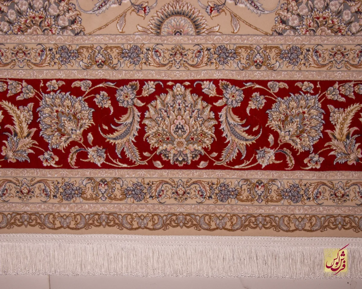 فرش کلاسیک C15113 کرم گلی - تصویر 10