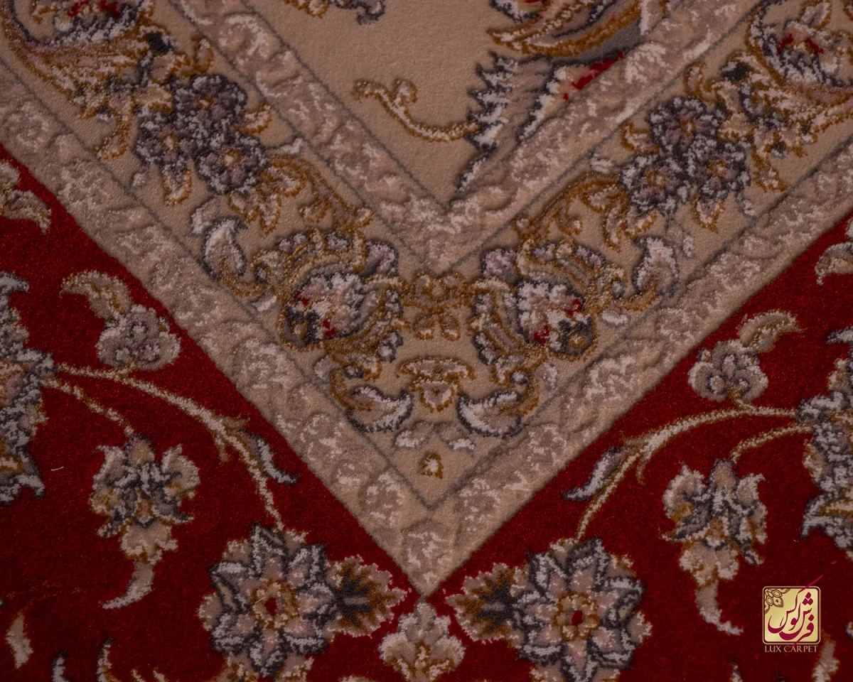 فرش کلاسیک C15113 کرم گلی - تصویر 3