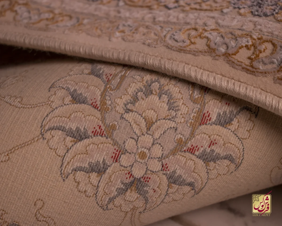 فرش کلاسیک C15113 کرم گلی - تصویر 4