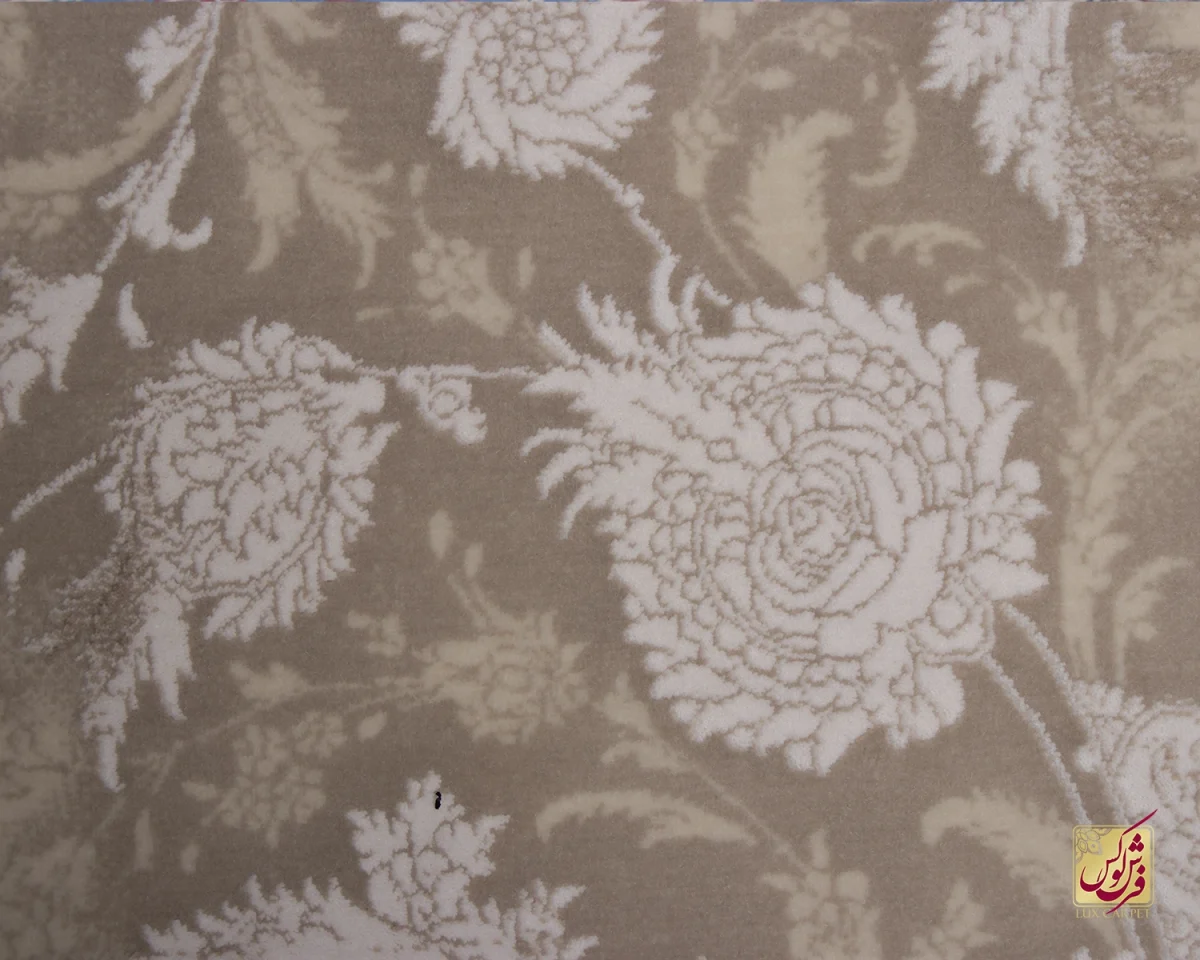 فرش وینتیج 3022 نسکافه‌ای کرم حاشیه سبز - تصویر 4