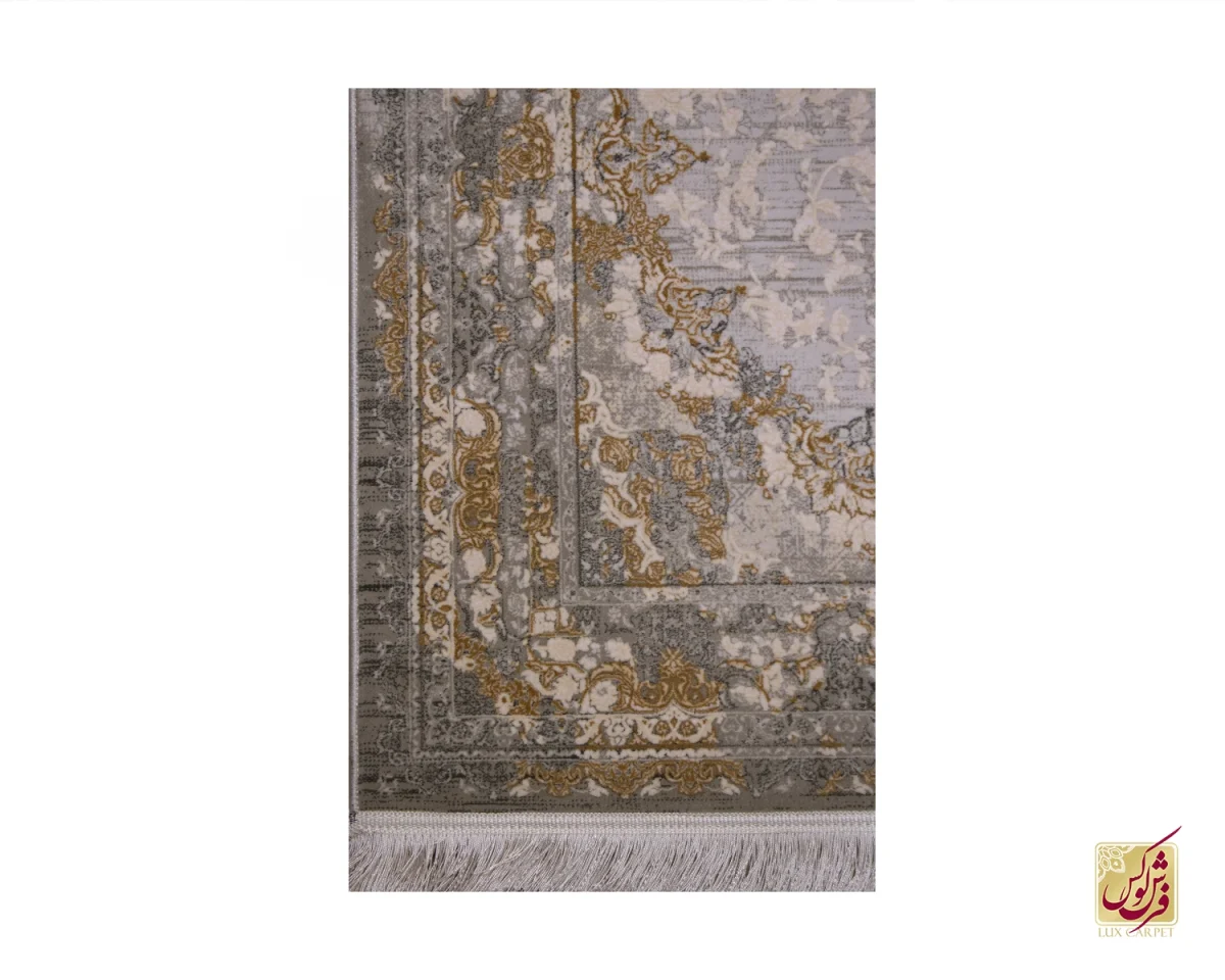 فرش وینتیج HB7801 طوسی طلایی - تصویر 3