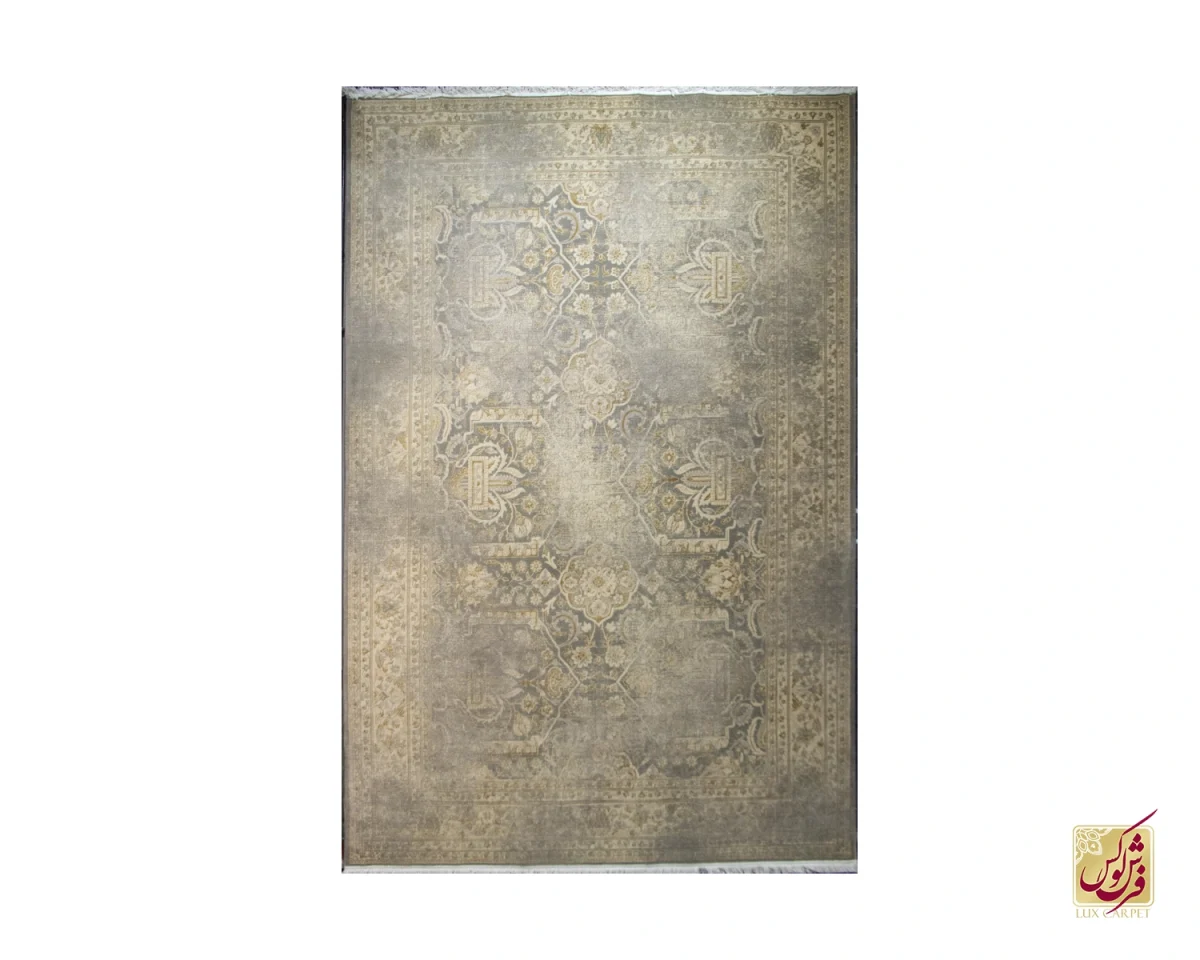 hr-145-1 فرش وینتیج HR145 نسکافهای کرم - تصویر 1