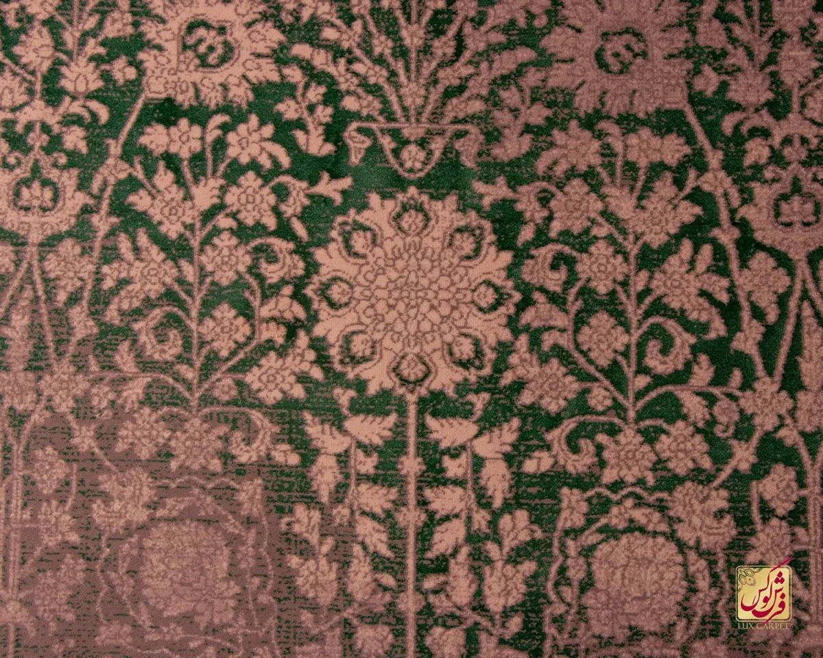 فرش وینتیج HR 165 نسکافه‌ای سبز - تصویر 3