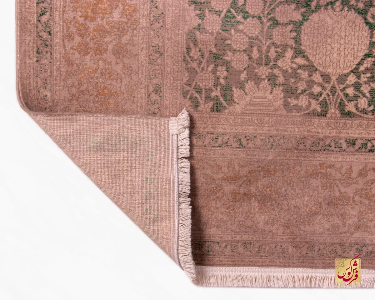 فرش وینتیج HR 165 نسکافه‌ای سبز - تصویر 8