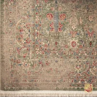 فرش وینتیج HR 188 نسکافه ای سبز - Image 5