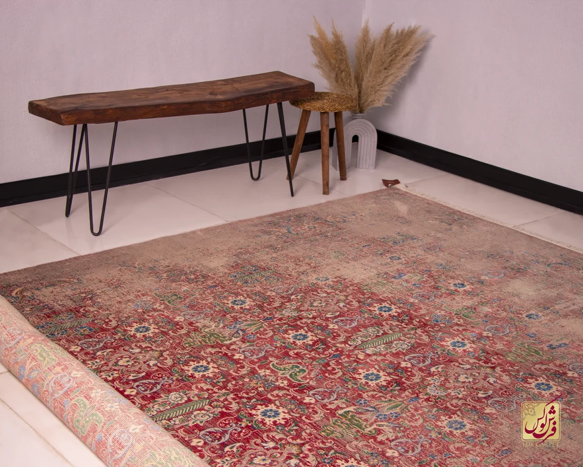 hr-189-e12.webp فرش وینتیج HR 189 نسکافه ای قرمز - تصویر 1