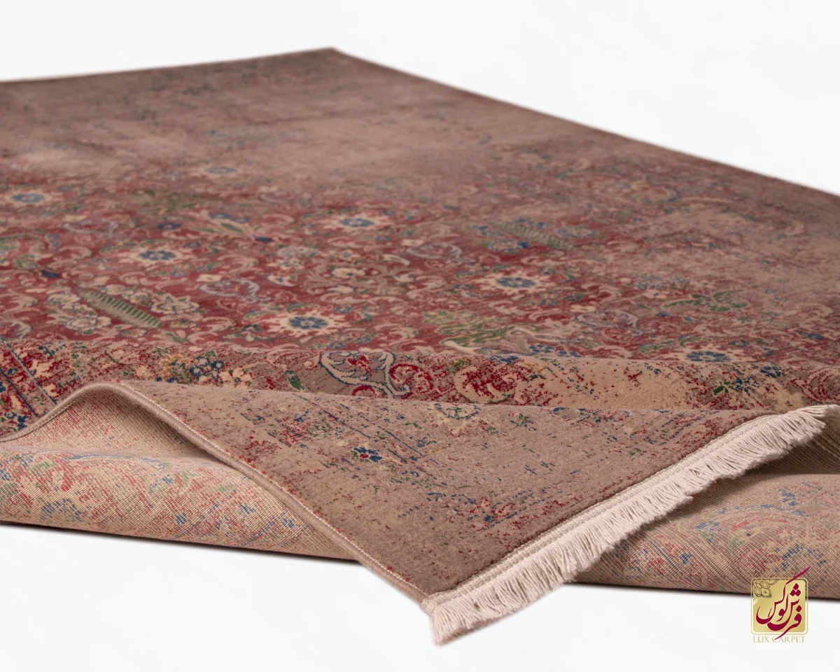 فرش وینتیج HR 189 نسکافه ای قرمز - تصویر 9