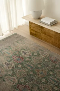 فرش وینتیج HR 186 نسکافه‌ای سبز - Image 8
