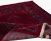 فرش وینتیج کتیبه lsk قرمز سورمه ای - تصویر 5