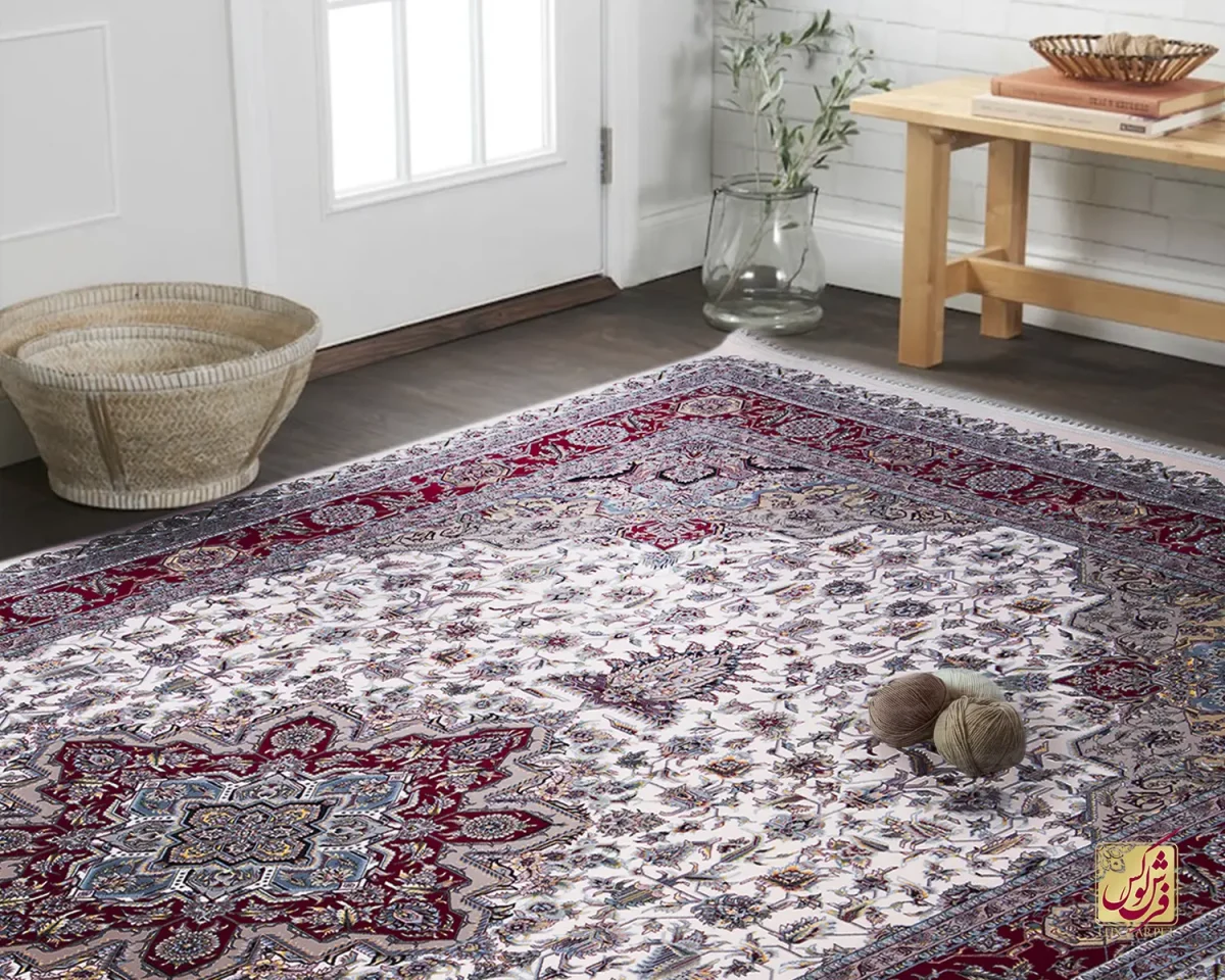 فرش کلاسیک 1217 کرم - تصویر 1