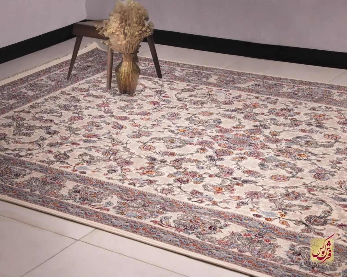 kerem1248-8.webp فرش کلاسیک 1248 کرم - تصویر 1