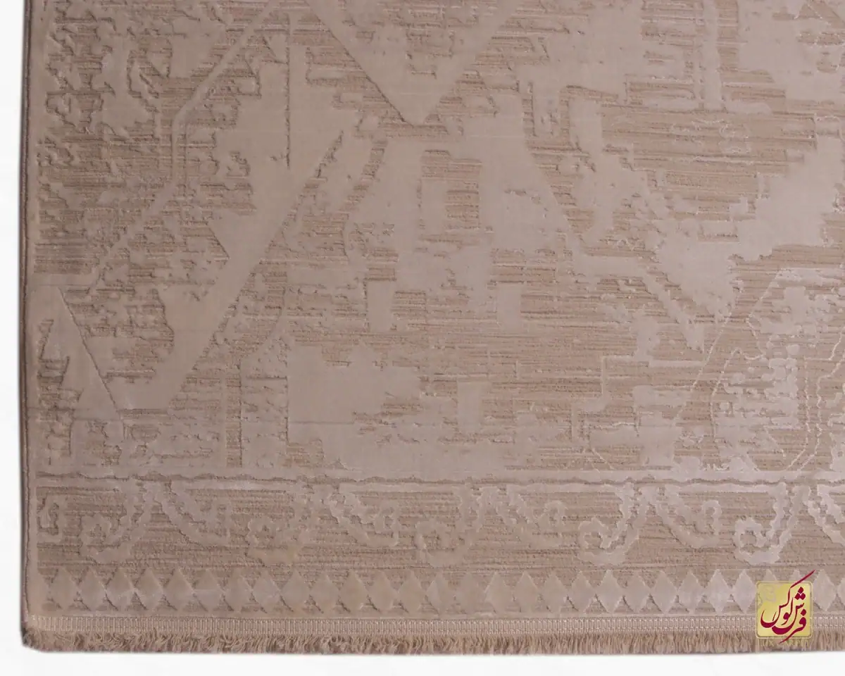 فرش وینتیج m55 کرم نسکافه‌ای - تصویر 6