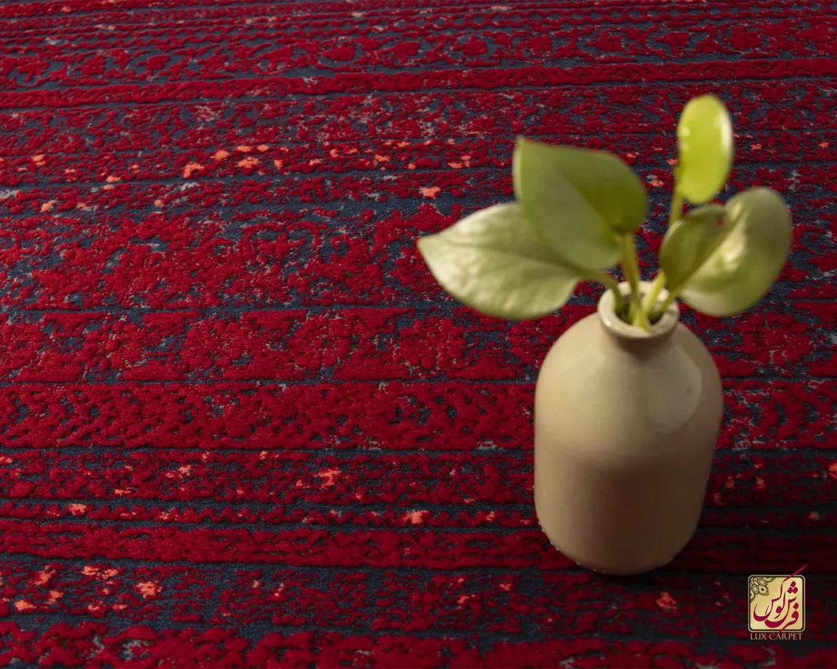 فرش وینتیج موراکو LSK قرمز سرمه‌ای - تصویر 6