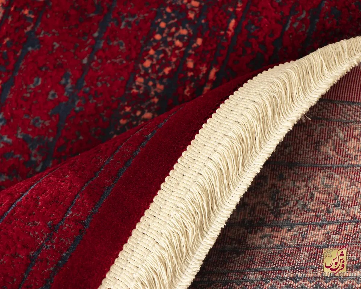 فرش وینتیج موراکو LSK قرمز سرمه‌ای - تصویر 8