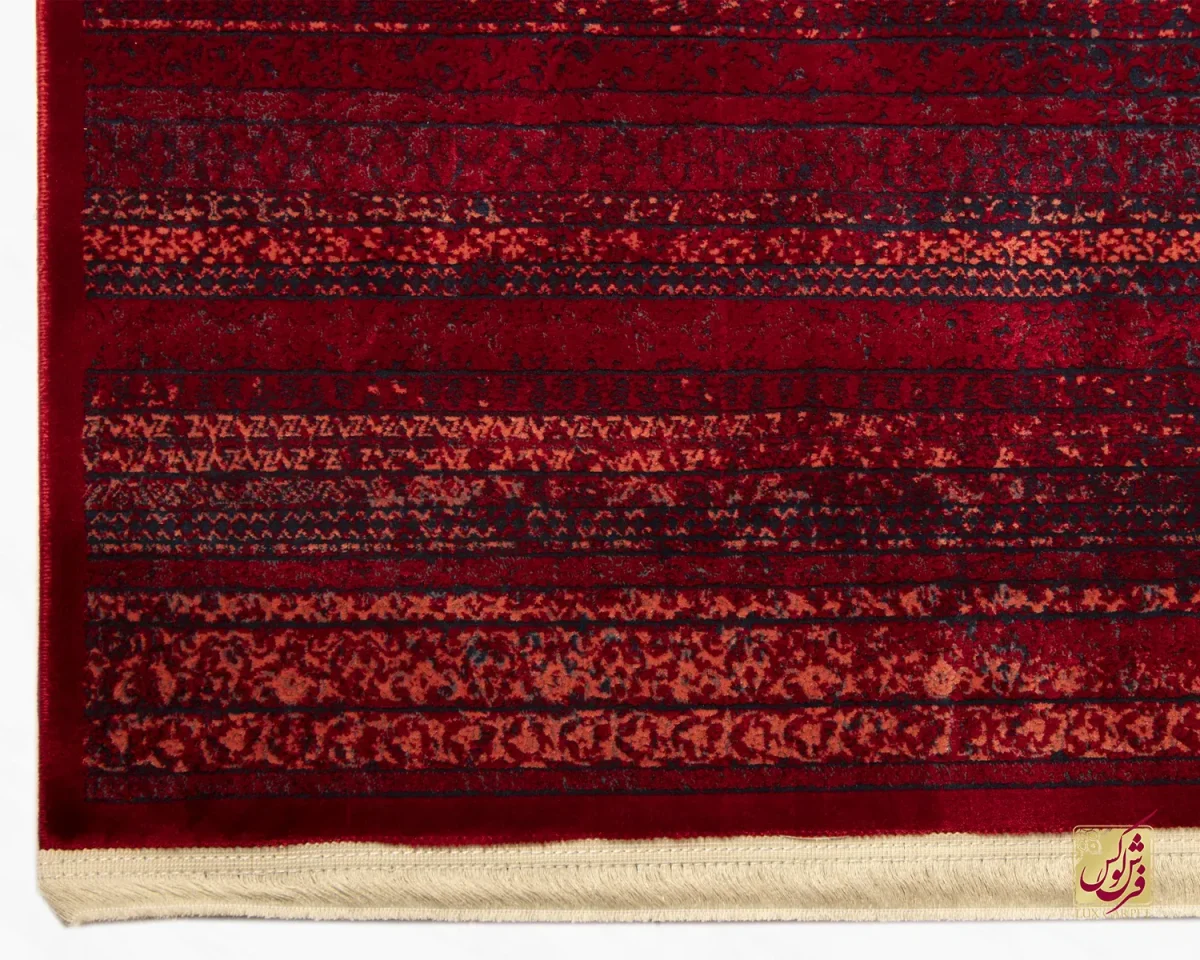 فرش وینتیج موراکو LSK قرمز سرمه‌ای - تصویر 4