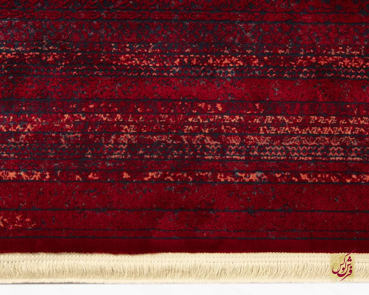 فرش وینتیج موراکو LSK قرمز سرمه‌ای - تصویر 5