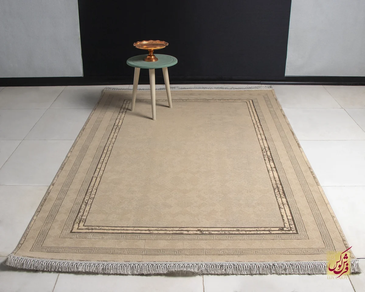 فرش مینیمال پارمیدا قهوه ای - تصویر 1