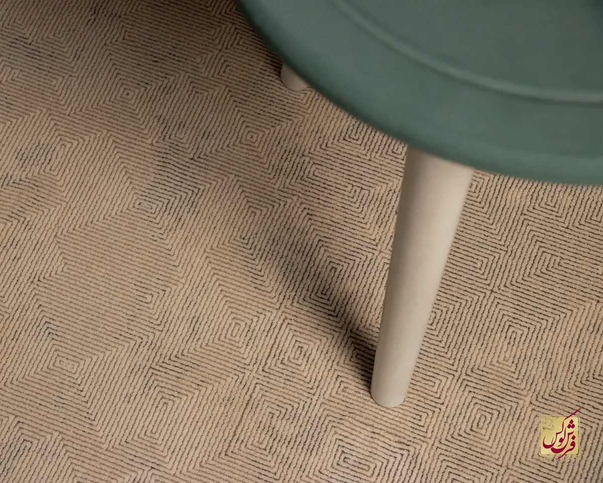 فرش مینیمال پارمیدا قهوه ای - تصویر 5