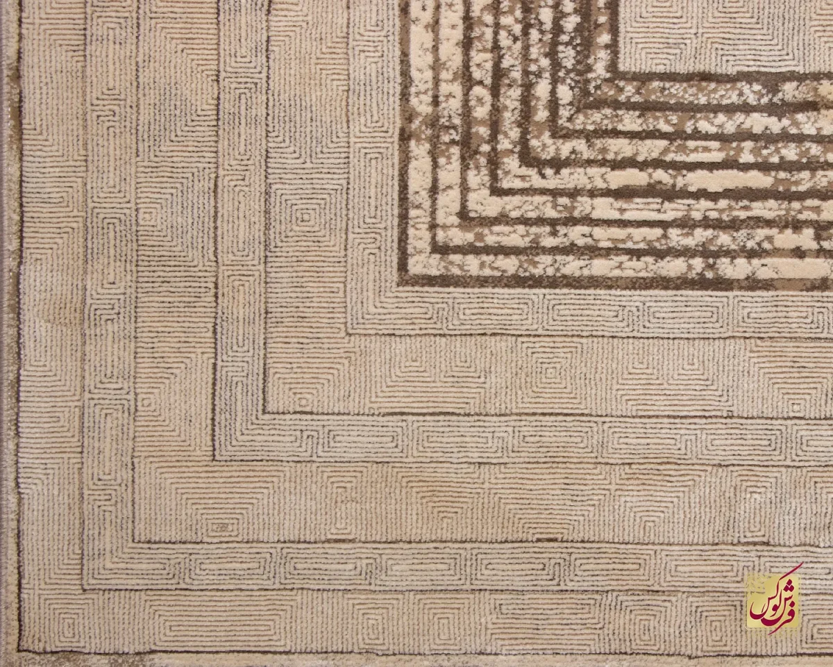 فرش مینیمال پارمیدا قهوه ای - تصویر 7