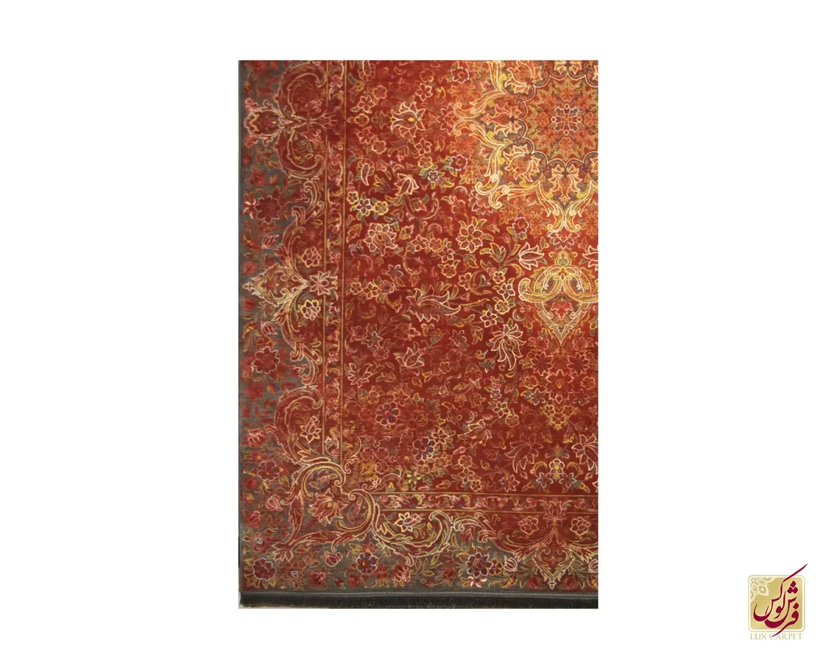 فرش وینتیج t1005 طوسی نارنجی - تصویر 3