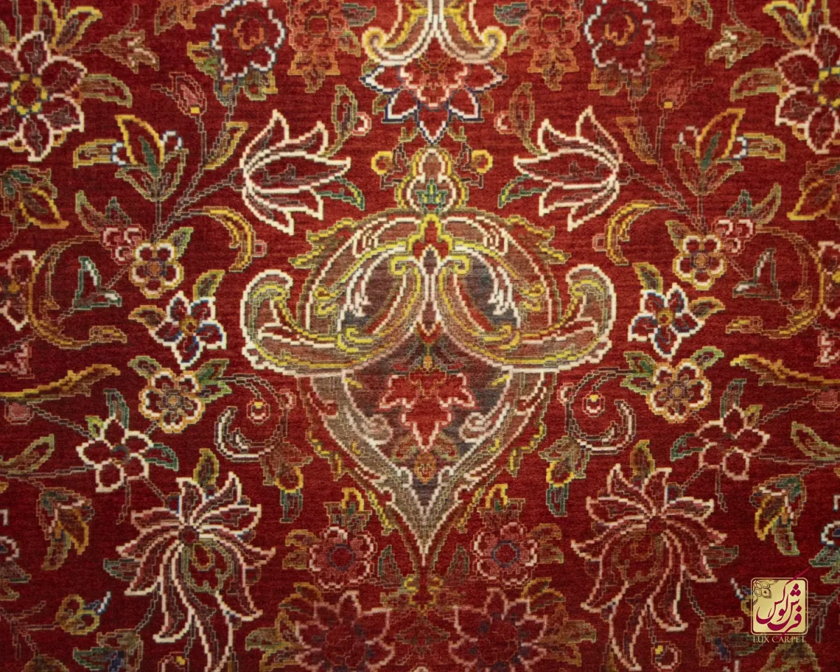 فرش وینتیج t1005 طوسی نارنجی - تصویر 2