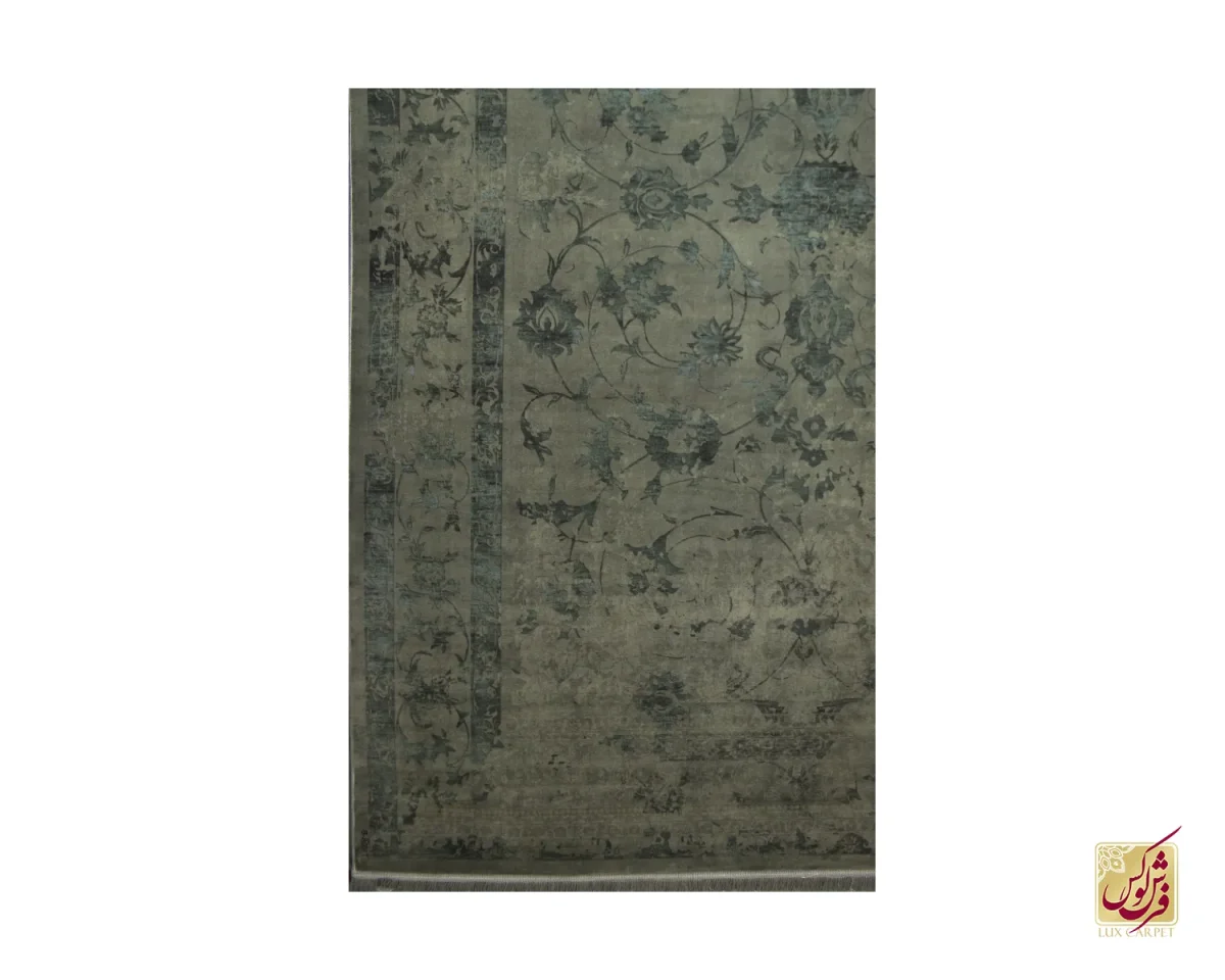 فرش وینتیج t1008 سبز طوسی - تصویر 3