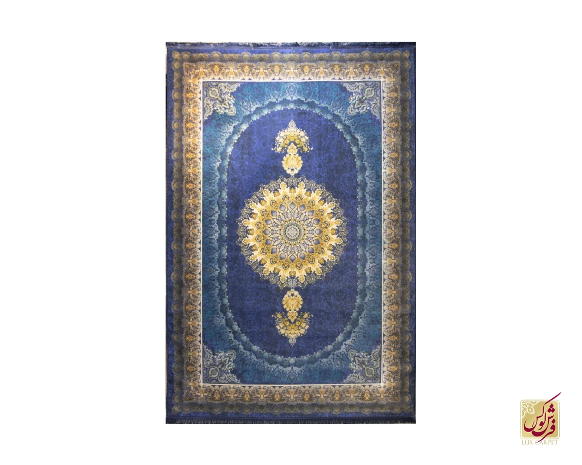 t1035-3-1.webp فرش کلاسیک t1035 آبی طلایی - تصویر 1