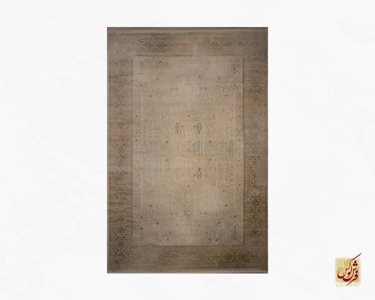 فرش وینتیج vin30 کرم نسکافه‌ای - تصویر 2