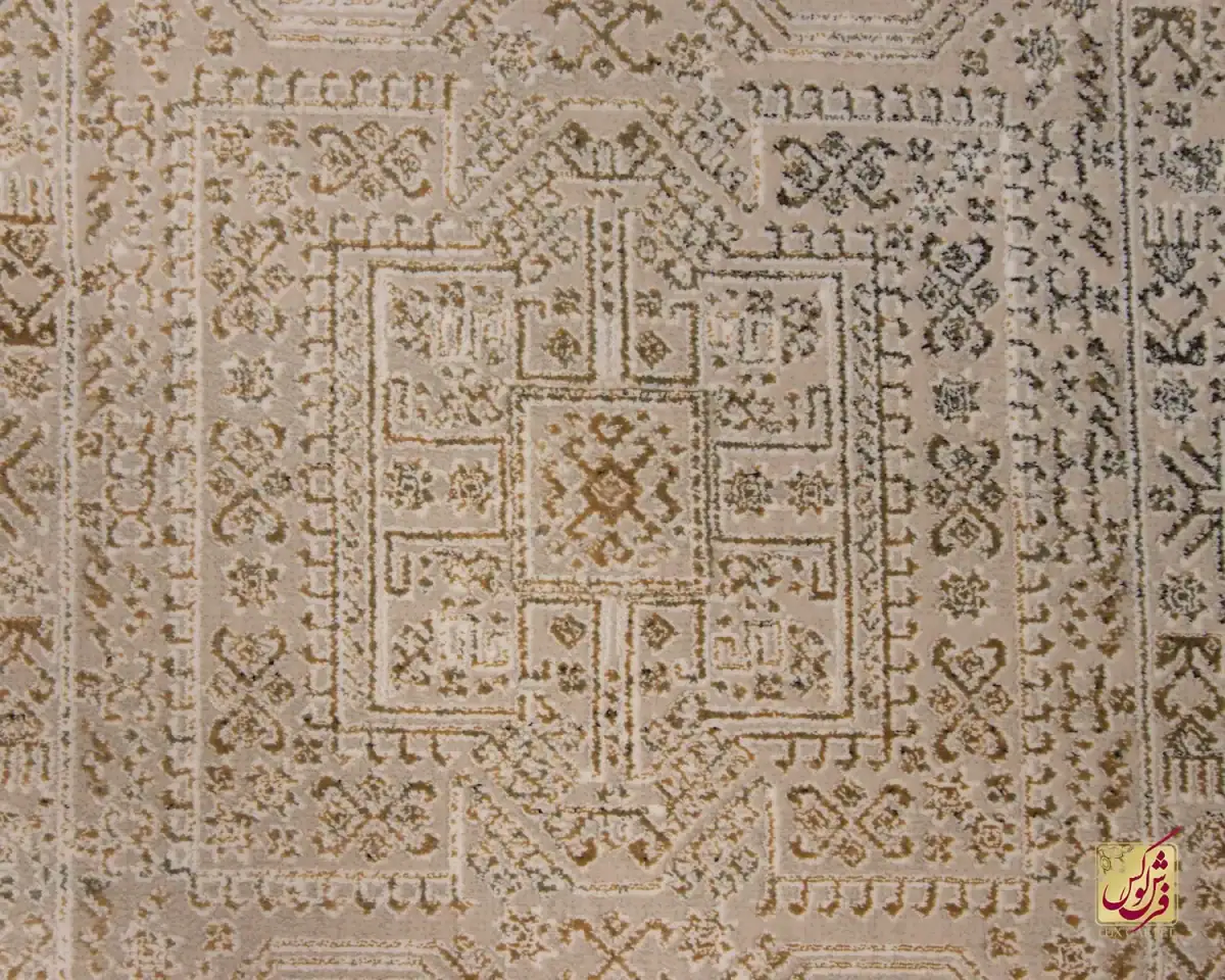 فرش وینتیج vin30 کرم نسکافه‌ای - تصویر 4