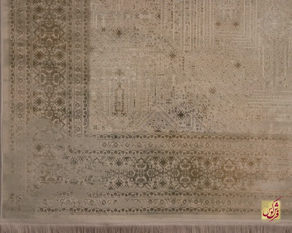 فرش وینتیج vin30 کرم نسکافه‌ای - تصویر 7