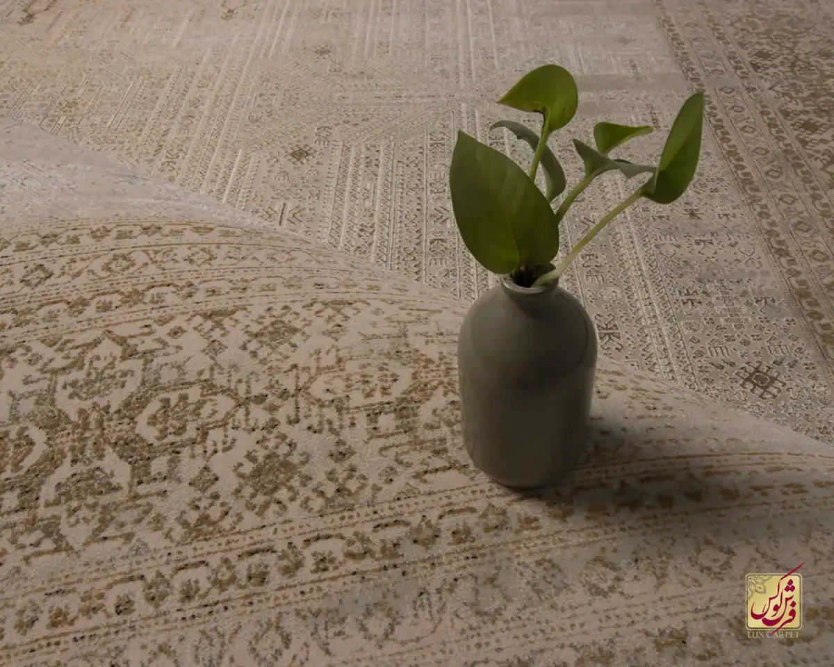 فرش وینتیج vin30 کرم نسکافه‌ای - تصویر 6