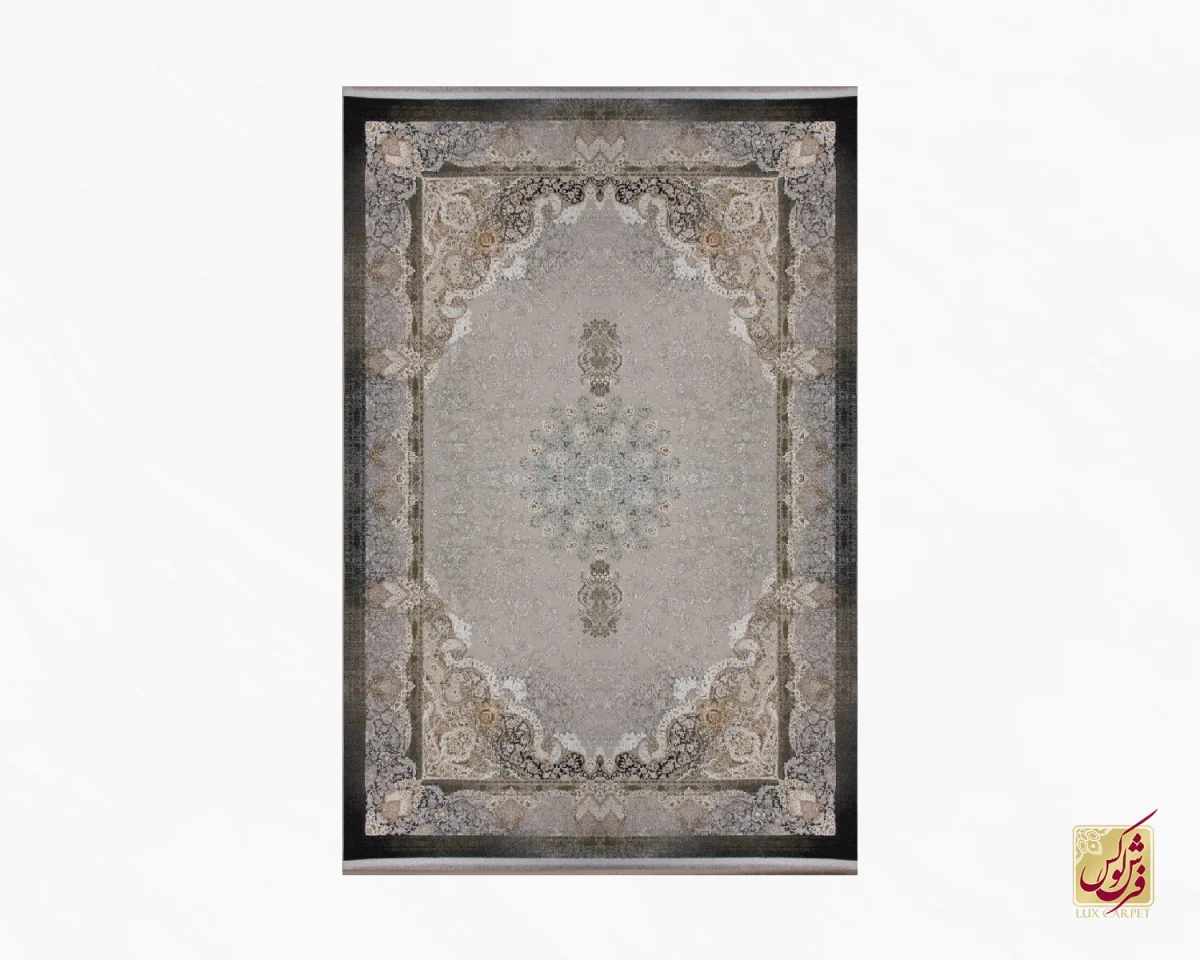 فرش وینتیج vin9 کرم سبز - تصویر 2